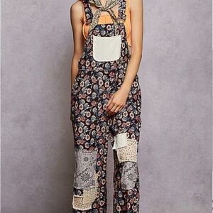 POL Floral Patchwork Romper